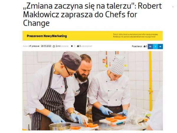 Nowymarketing.pl o Chefs for Change