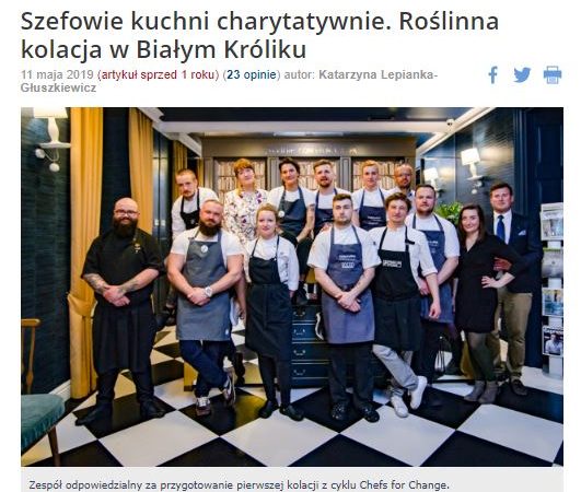 Trojmiasto.pl o Chefs for Change